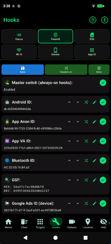 Faker ID list with identifier switches