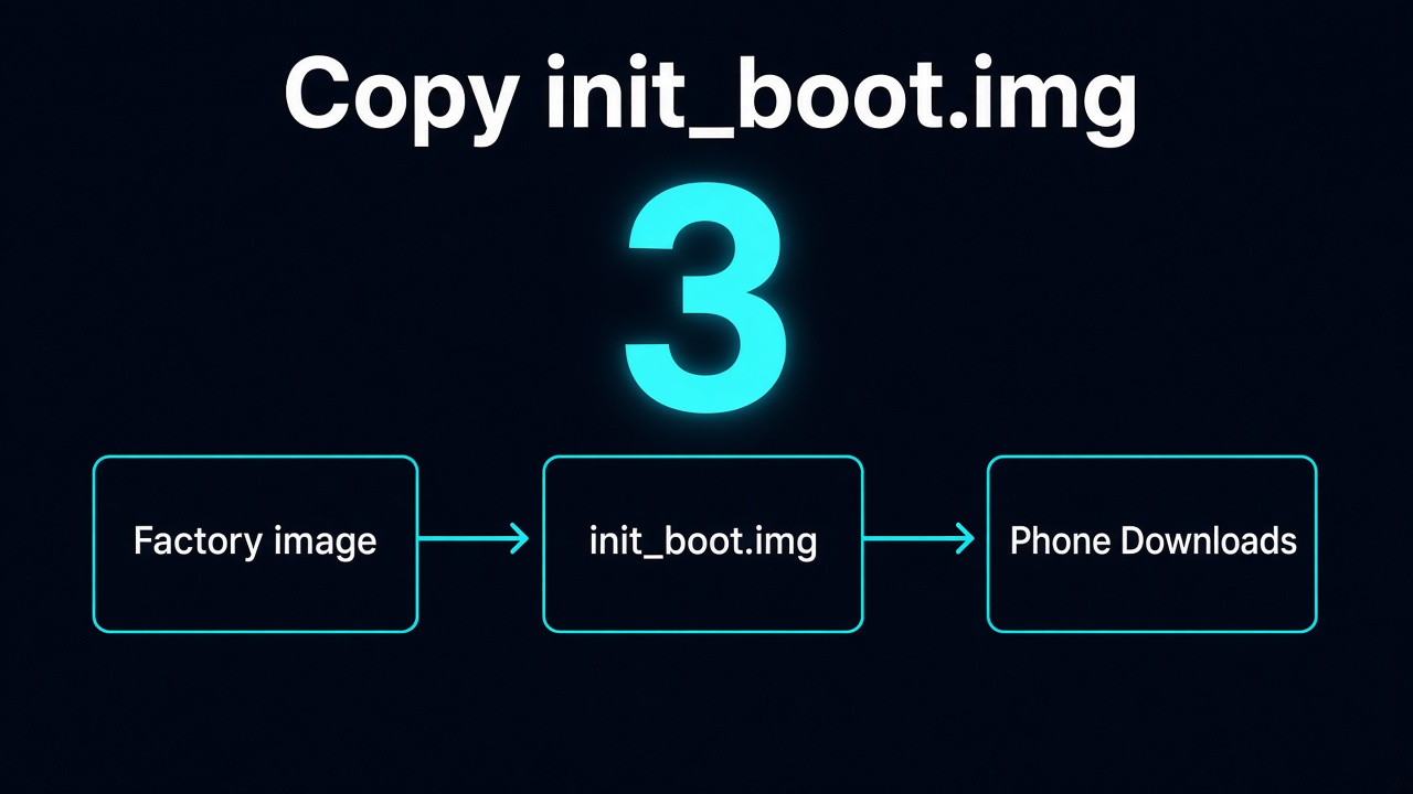 Take init_boot.img from the factory image and copy it to the phone Downloads folder